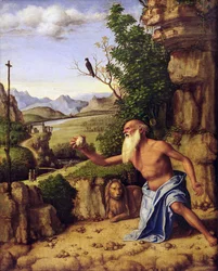 St. Hieronymus in einer Landschaft, ca. 1500-10